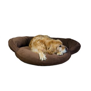 Velvet Microfiber Bolster Dog Bed