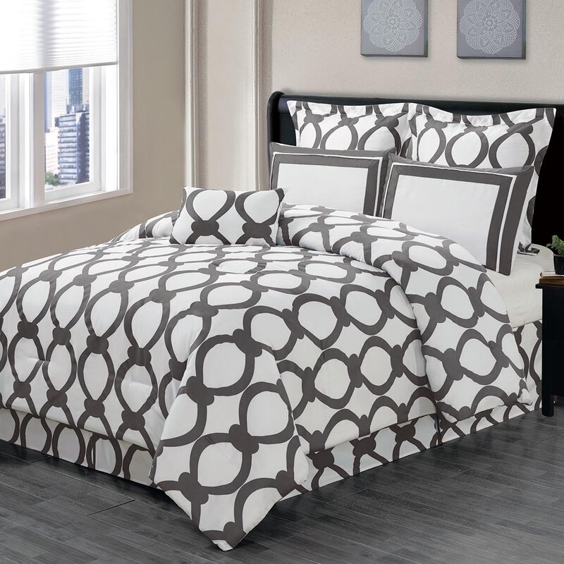 DR International April 6 Piece Reversible Comforter Set & Reviews | Wayfair