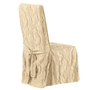 Matelasse Damask Long Chair Slipcover ..
