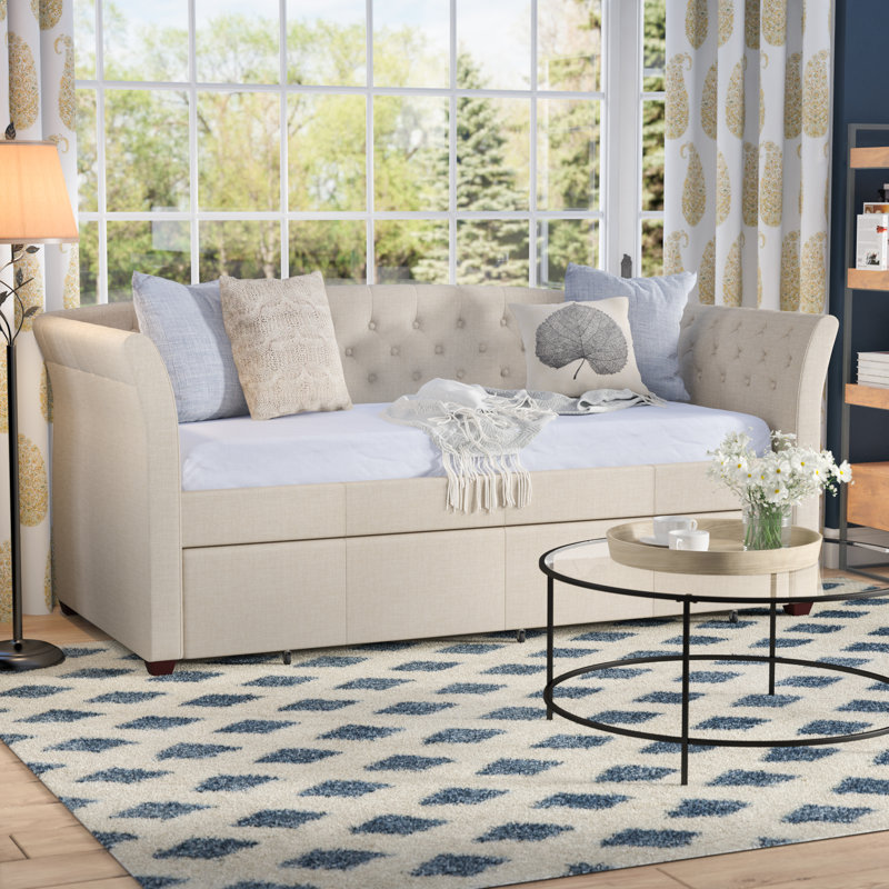 Three Posts Milligan Twin Daybed With Trundle Reviews Wayfair Milligan Twin Daybed With Trundle Traditional Living Room Design
