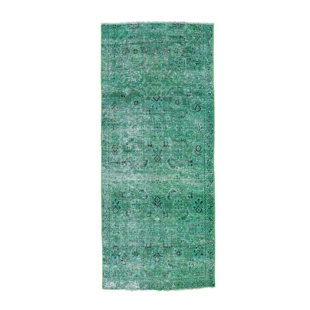 3 X 7 Runner Rug Wayfair One Of A Kind Honea Worn Overdyed Hand Knotted Runner 3 X 7 Wool Blue Area Rug