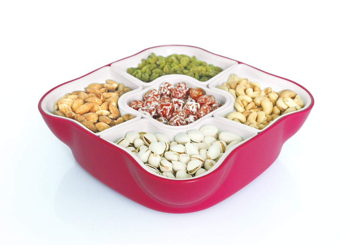 Home And Above Creative Multi Sectional Snack Serving Tray With Lid home-and-above-creative-multi-sectional-snack-serving-tray-with-lid