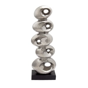 Silver Ceramic Abstract Figurine