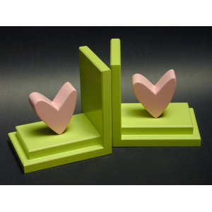 Heart Book Ends (Set of 2)