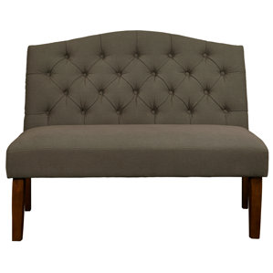 Thornville Camel Back Upholstered Settee by Charlton Home