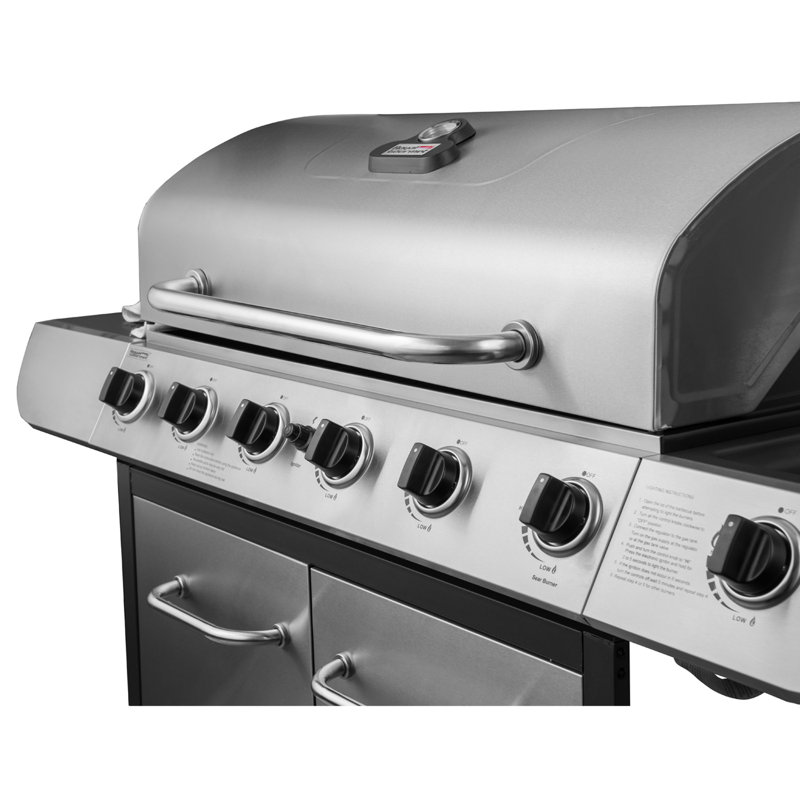 Royal Gourmet Classic 6 Burner Stainless Propane Gas Grill with Side