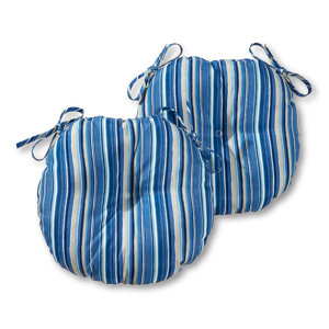 Round Outdoor Dining Chair Cushion (Set of 2)