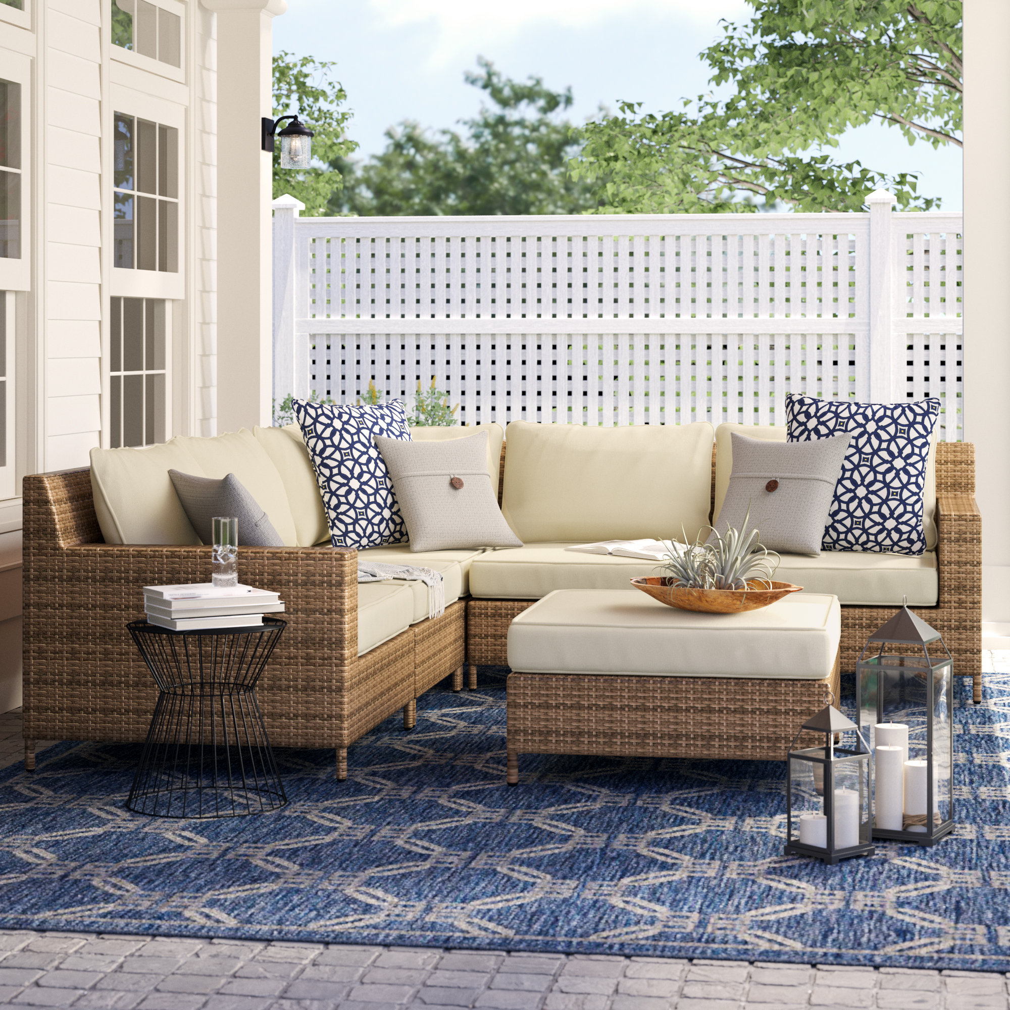 Birch Lane Heritage Hillcrest Patio Sectional With Cushions Birch Lane Heritage Hillcrest Patio Sectional With Cushions Reviews