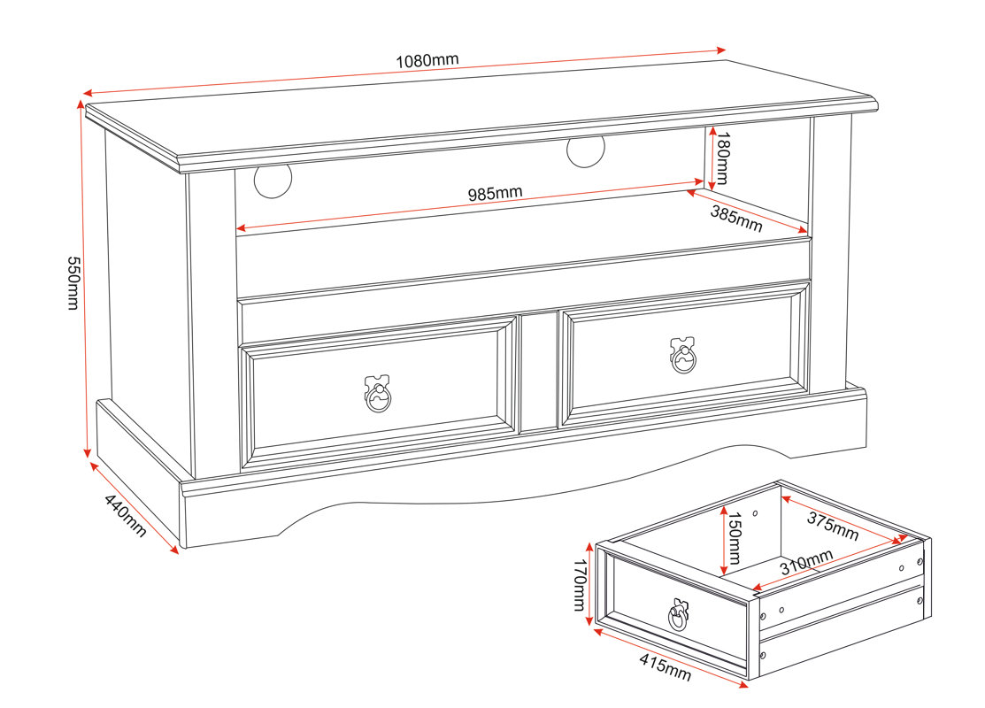 Andover Mills Classic Corona TV Stand for TVs up to 50" & Reviews Wayfair.co.uk