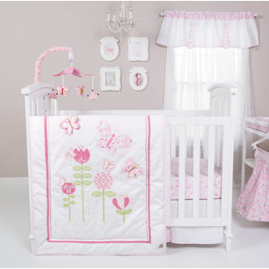 Floral Fun 6 Piece Crib Bedding Set