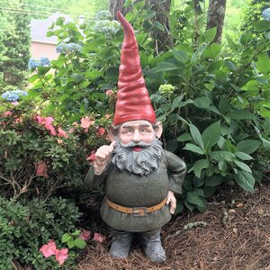 Rumple the Garden Gnome Thumbs Up Statue