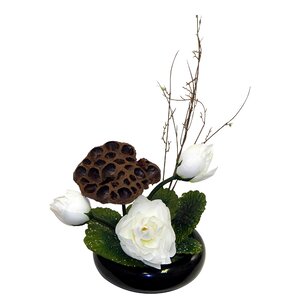 Lotus Blossoms and Lotus Pod Arrangement