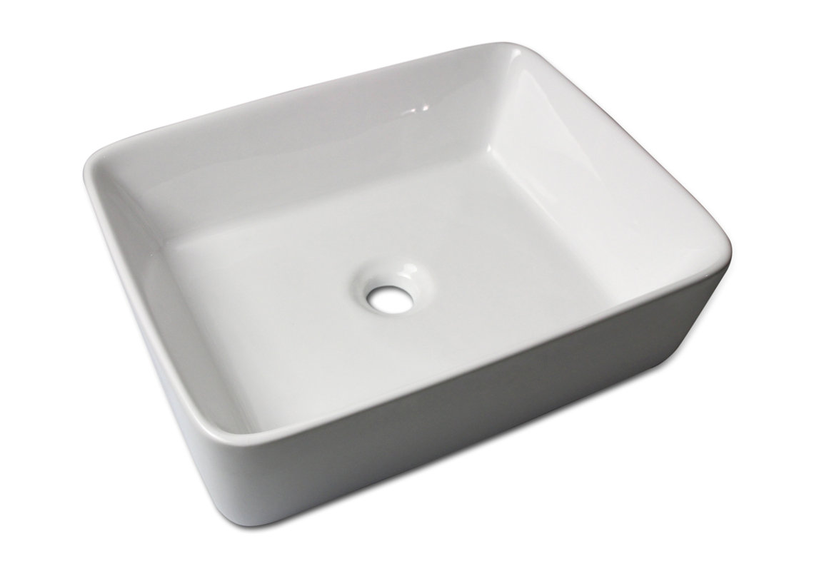 Ventamatic Sauberzen Vitreous China Rectangular Vessel Bathroom Sink