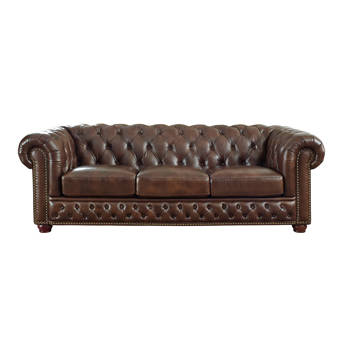 Worcester Leather Chesterfield Sofa