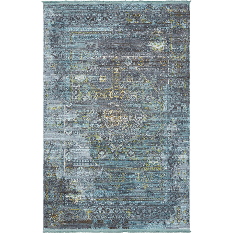 Bungalow Rose Lonerock Gray Teal Area Rug Reviews Wayfair Lonerock Gray Teal Area Rug