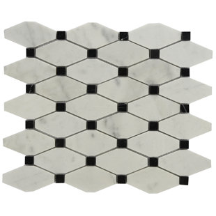 White Carrera Marble Tile Wayfair Chevy Marble Tile In Black White