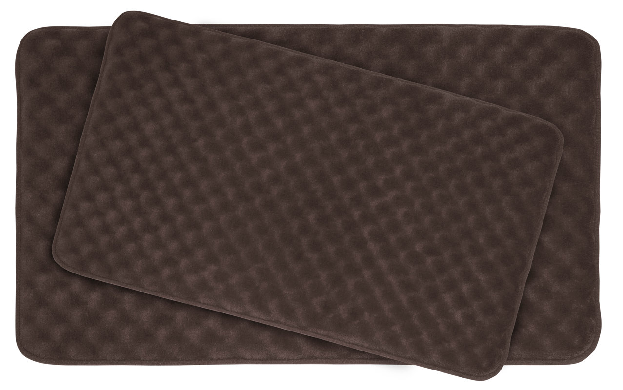 Bath Studio Massage Premium Micro Plush Memory Foam Bath Mat Set