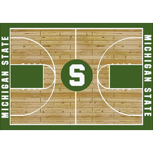 NCAA College Home Court Michigan State Novelty Rug