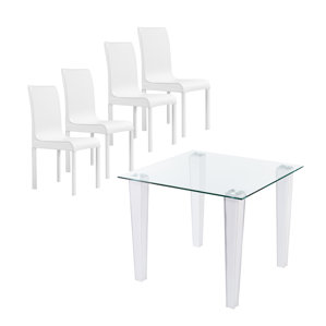 Vojtech 5 Piece Breakfast Nook Dining Set by Orr..