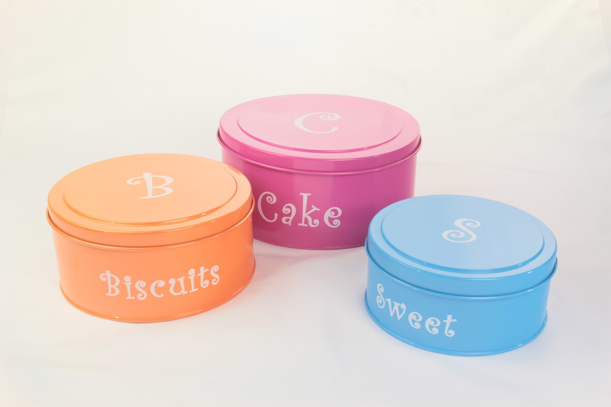Homebyjackie Stackable Canister 3 Piece Cookie Jar Set & Reviews | Wayfair
