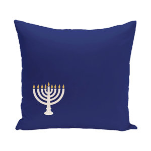 Holiday Geometric Print Eight Days of Light Throw Pillow