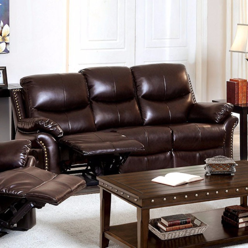Canora Grey Burlington Bonded Leather Reclining Sofa Wayfair Burlington Bonded Leather Reclining Sofa