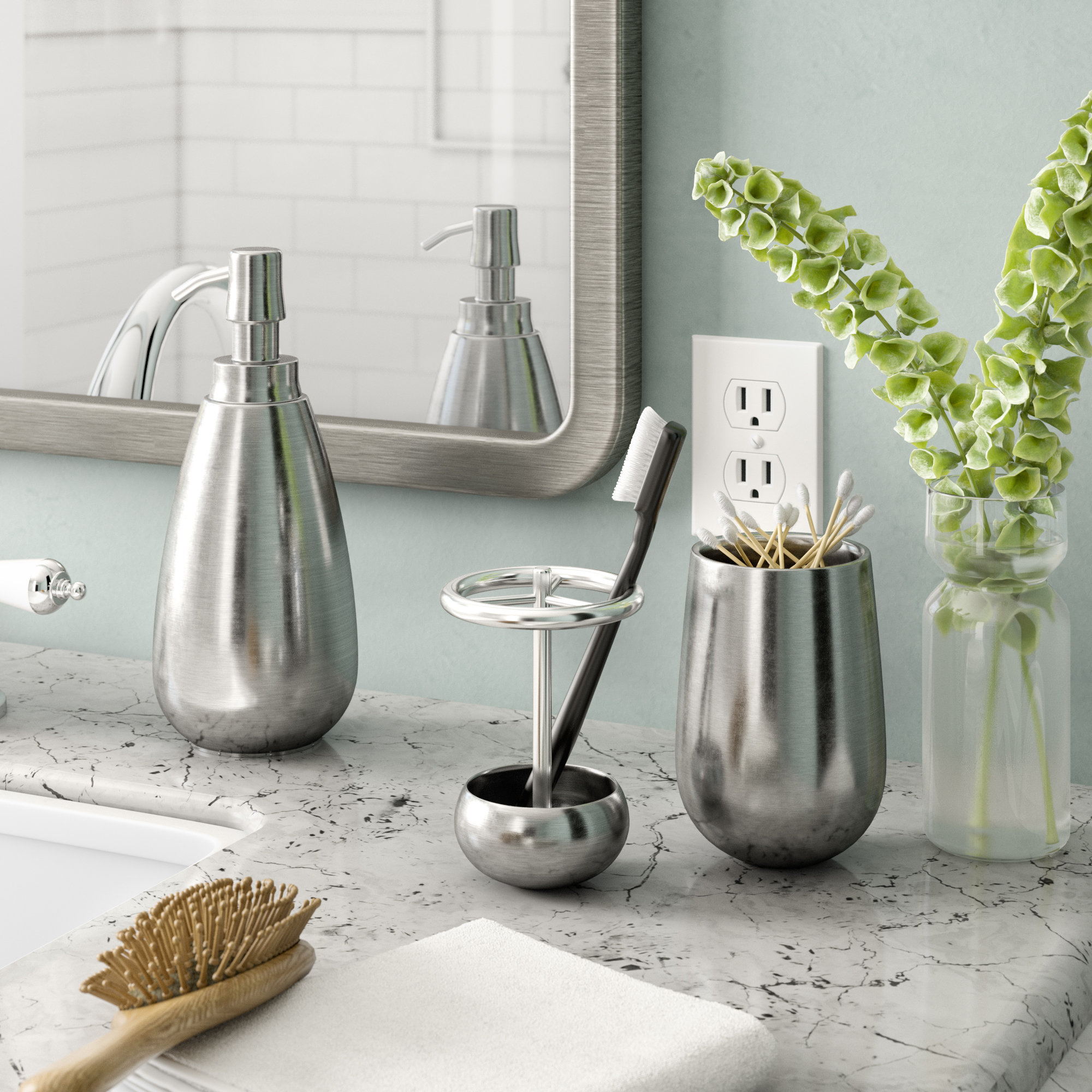 Symple Stuff 3 Piece Bathroom Accessory Set Reviews Wayfair