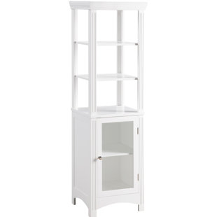 Antique White Linen Cabinet Wayfair Piers 15 5 W X 51 H Linen Tower