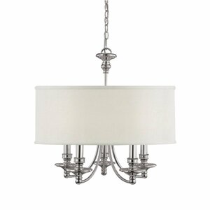 Wellington Polished Nickel 5-Light Drum Chandelier