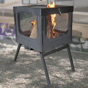 Flame Caddy Steel Wood Burning Fire Pit