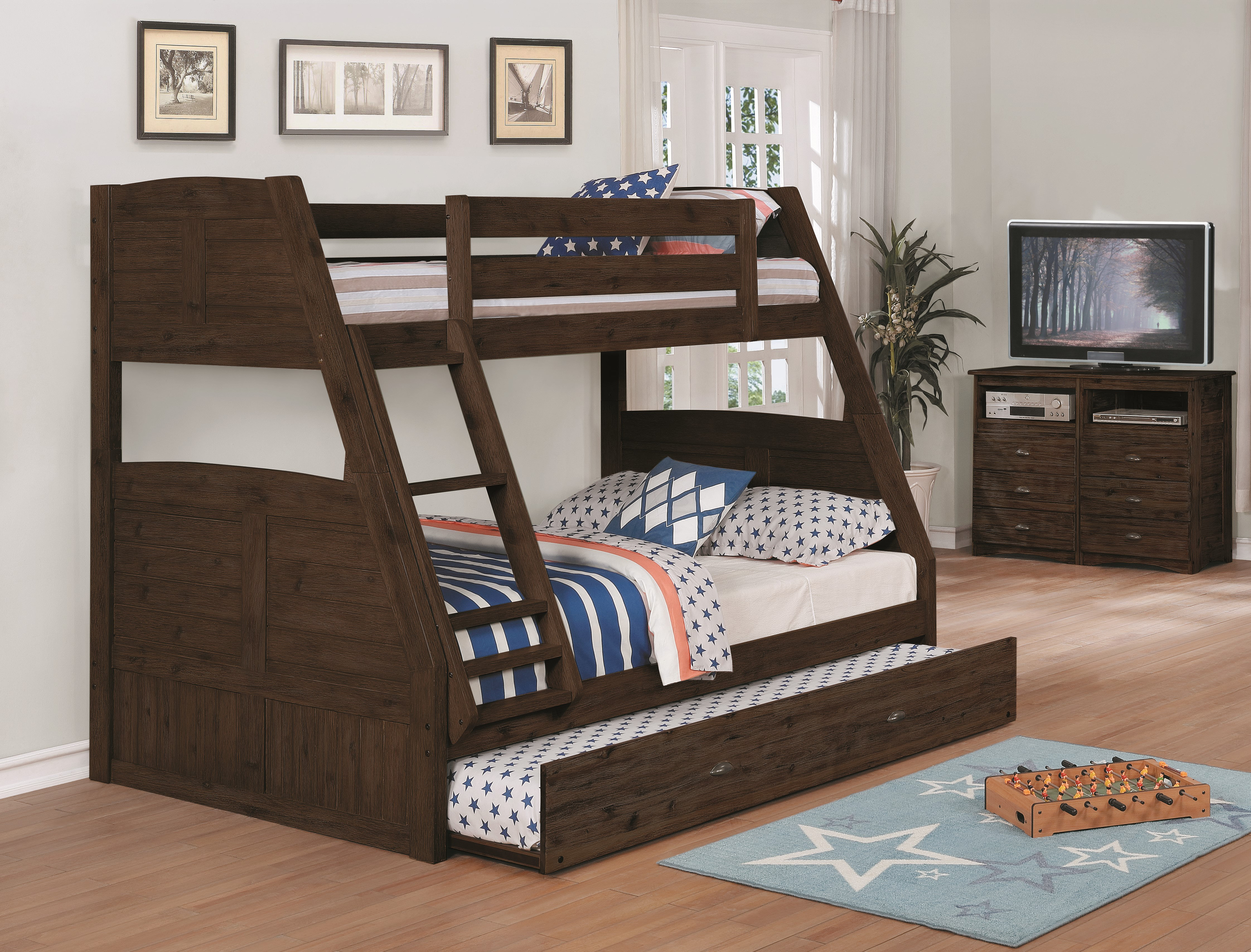 Harriet Bee Batchelder Twin Over Full Bunk Bed With Trundle Wayfair