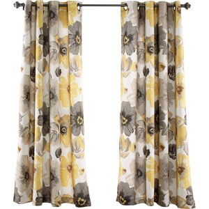 Knox Nature/Floral Blackout Thermal Grommet Curtain Panels (Set of 2)