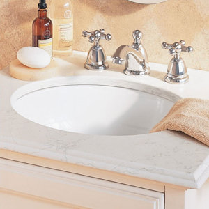 Ovalyn Ceramic Oval Undermount Bathroom Sink with Overflow