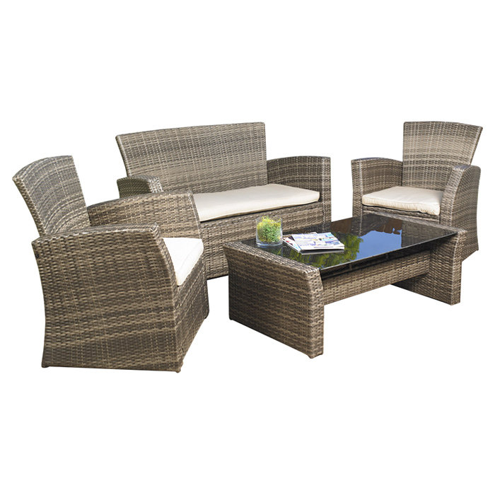 Mission Hills Redondo 4 Piece Lounge Seating Group With Cushion Redondo 4 Piece Lounge Seating Group With Cushion
