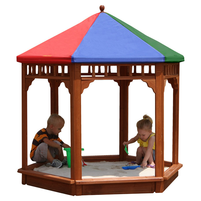 Gorilla Playsets PlayZeeBo 5' Hexagon Sandbox with Cover & Reviews