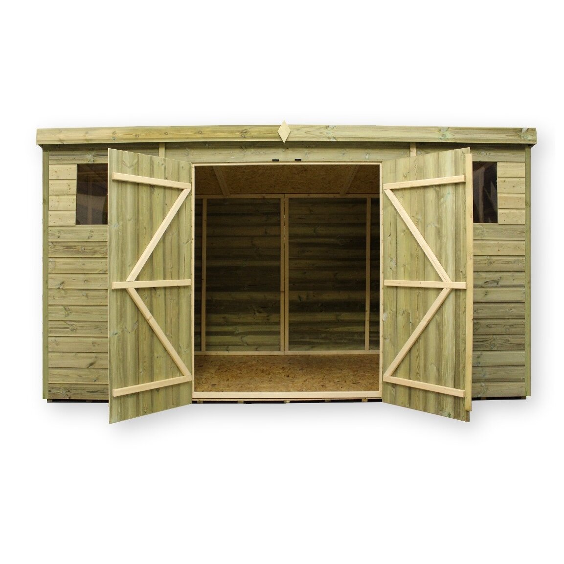 empire sheds ltd 12 x 4 wooden lean-to shed wayfair.co.uk