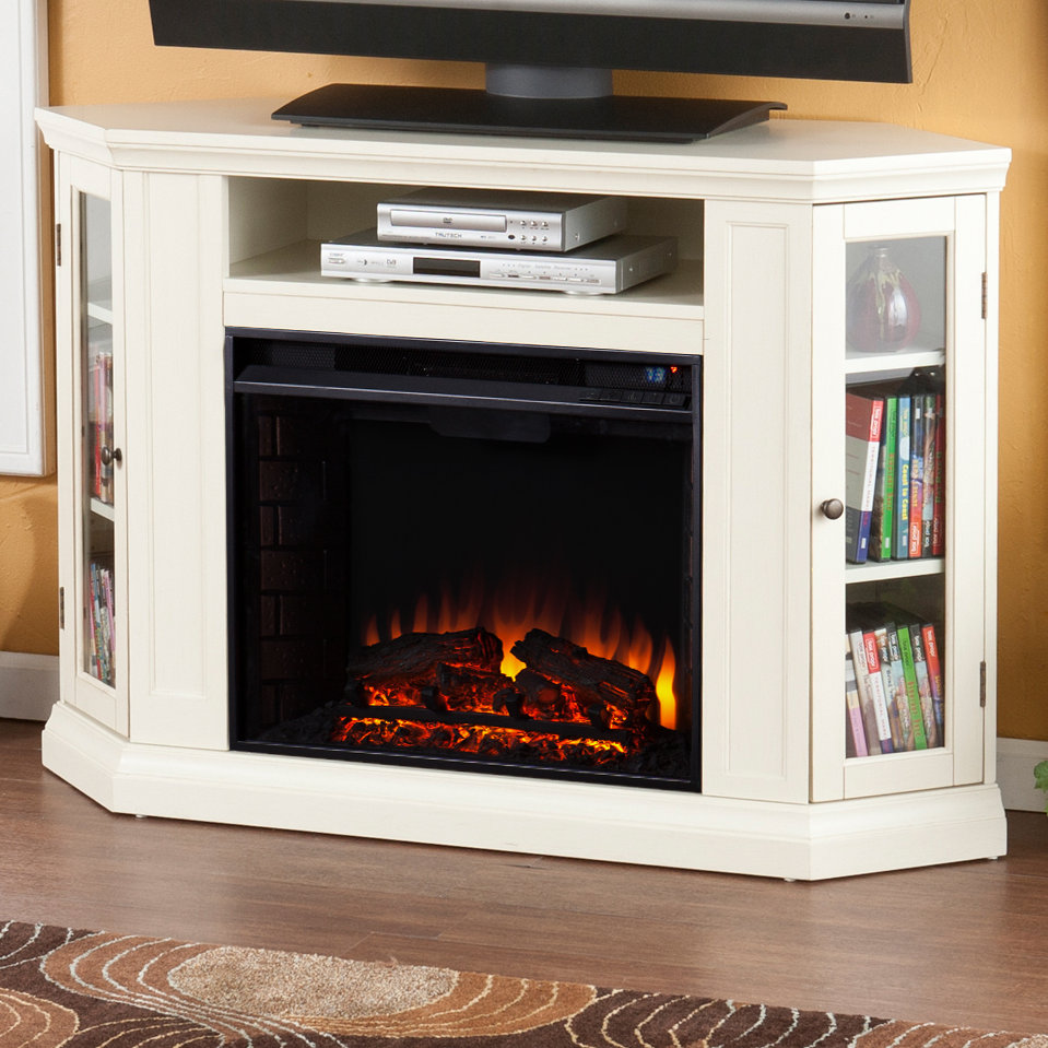 Alcott Hill Dunminning Corner TV Stand with Electric ...