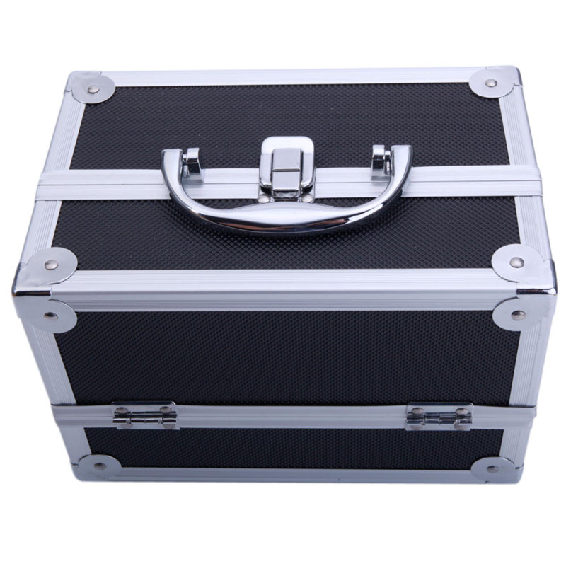 Jtplus Aluminum Makeup Train Case Jewelry Box Cosmetic Organizer