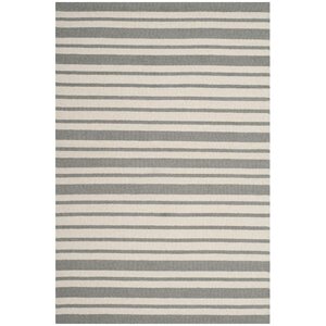 Claro Barcode Hand-Tufted Gray Area Rug