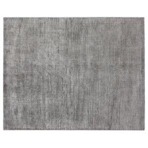 Duo Hand-Loomed Wool/Silk Silver/Dark Gray Area Rug