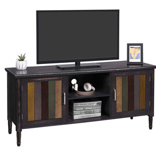 Bedroom Tv Cabinet Wayfair Ca Vasagle Tv Cabinet For 50 With 2 Open Shelves Stand Colourful Doors Living Room Entertainment Office Solid Wood Legs