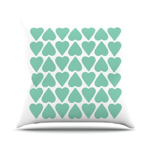 Up and Down Hearts Throw Pillow