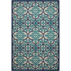 Seaside Navy/Teal Indoor/Outdoor Area Rug