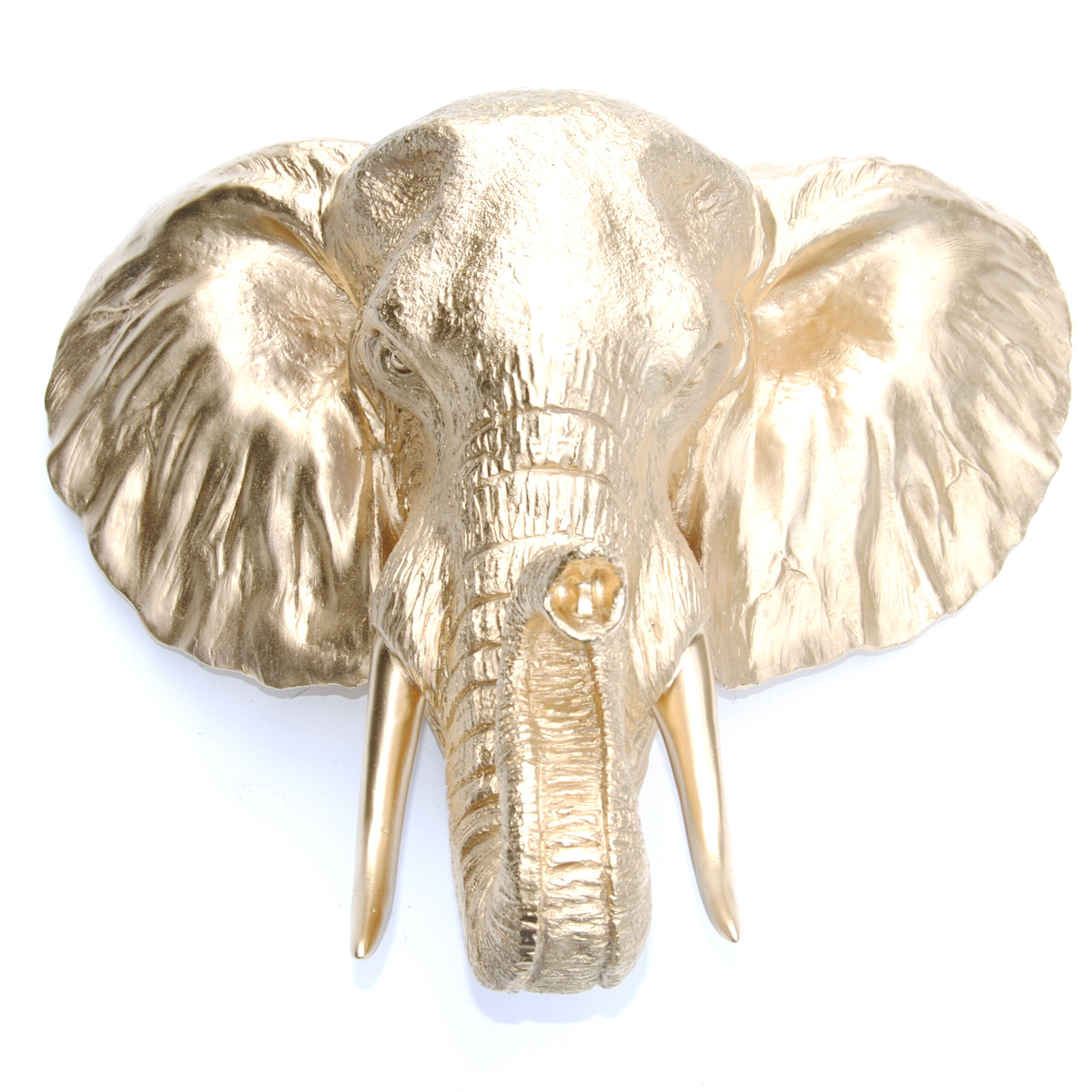 Resin Elephant Head Faux Taxidermy