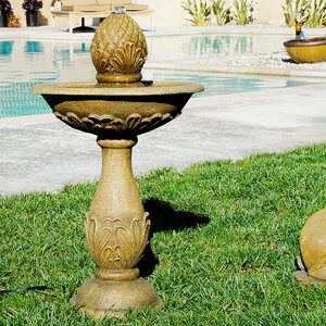 Resin Pineapple Poly Resin Birdbath Fountain