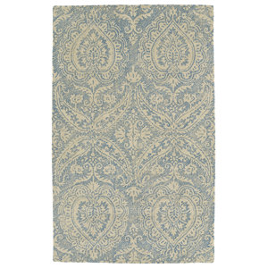 Crown Point Hand-Tufted Glacier Blue/Linen Indoor/Outdoor Area Rug