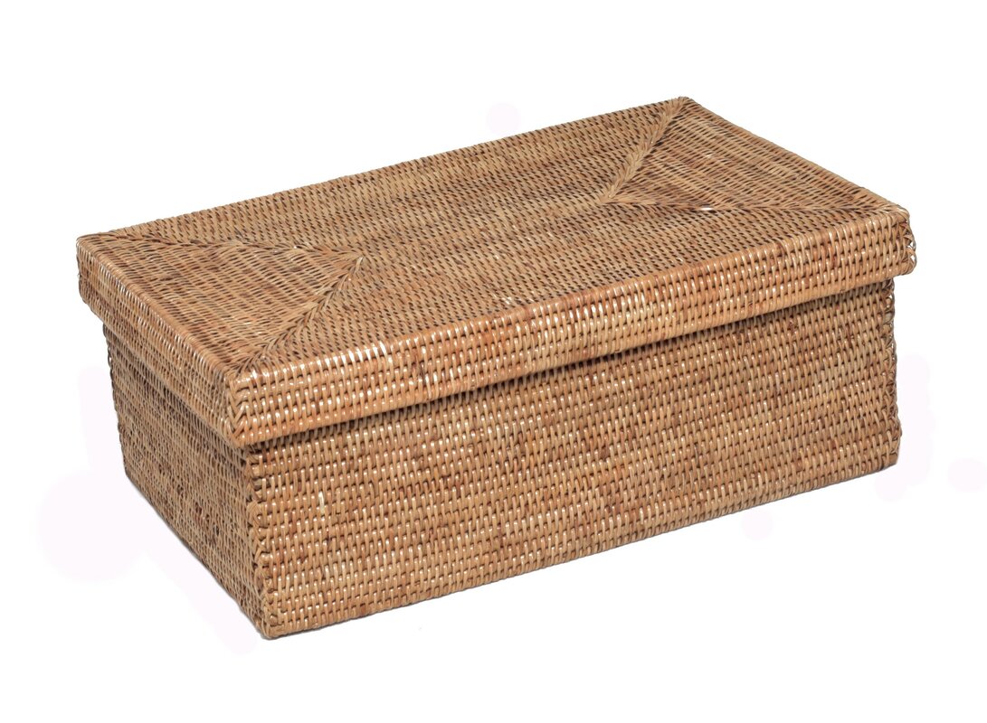 artifacts trading Rattan Rectangular Box with Lid | Wayfair.ca