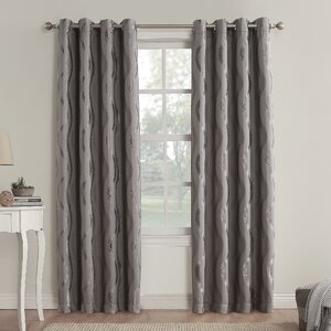 Alfred Geometric Blackout Grommet Single Curtain Panel