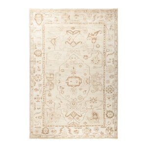 One-of-a-Kind Anatollia Hand-Knotted Beige Area Rug