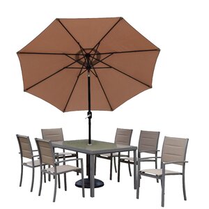 Padded Sling 9 Piece Dining Set